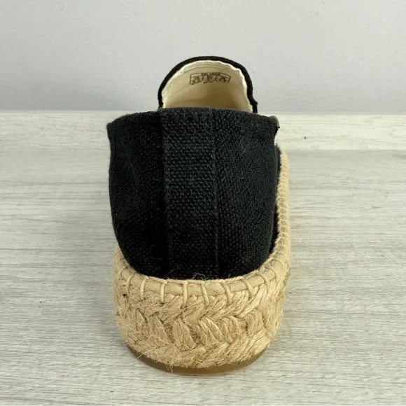 Like New! Soludos Platform Smoking Slippers Black canvas Espadrilles size 6.5 - Picture 8 of 14